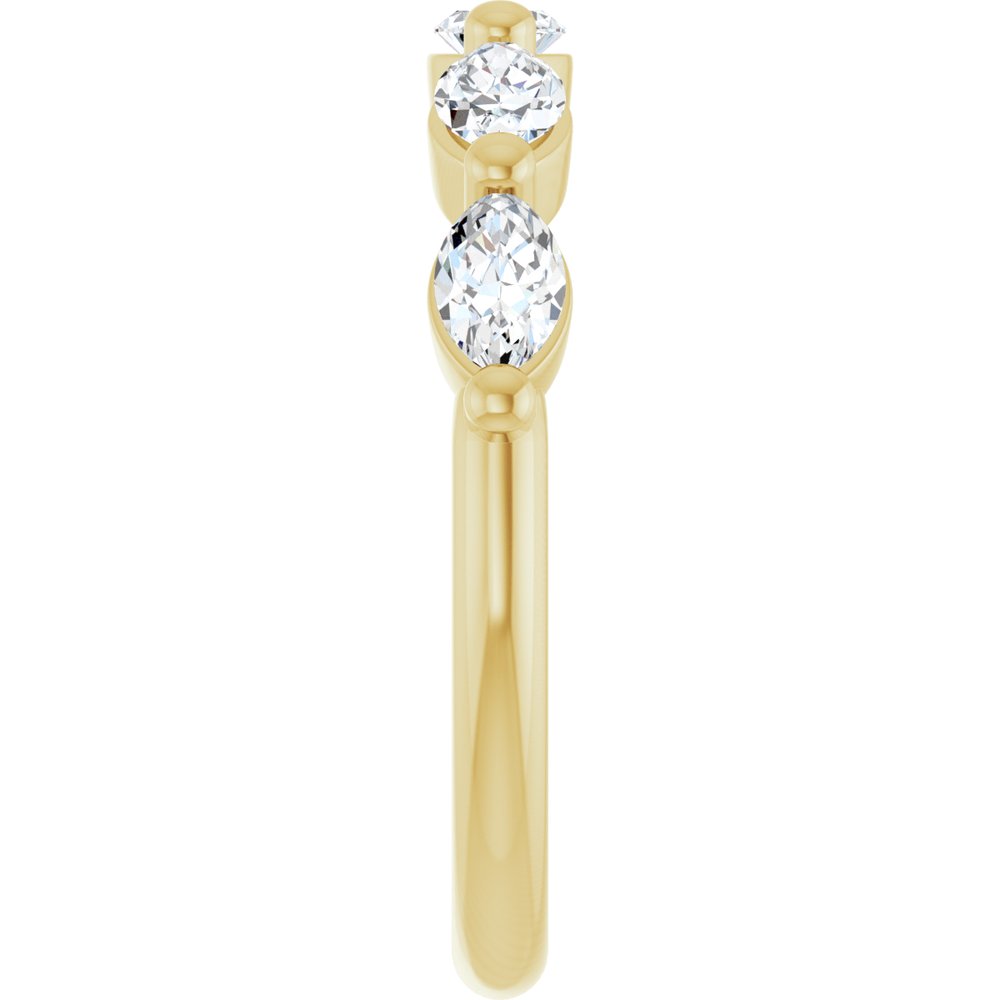 14K Yellow Gold 1 CTW Lab-Grown Diamond Anniversary Band