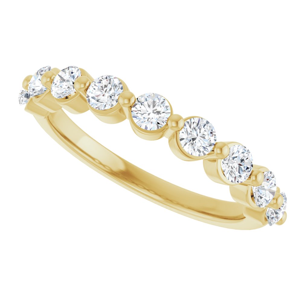 14K Yellow Gold 5/8 CTW Lab-Grown Diamond Anniversary Band