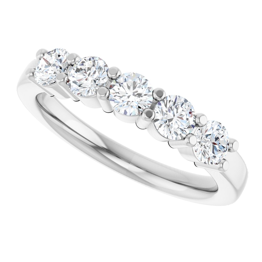 14K White Gold 3/4 CTW Lab-Grown Diamond Anniversary Band