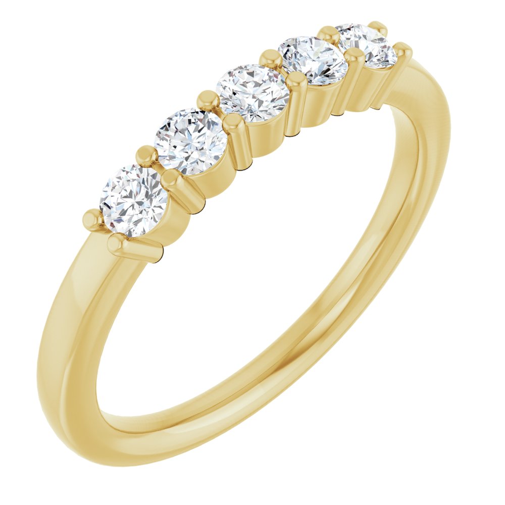 14K Yellow Gold 1/3 CTW Lab-Grown Diamond Anniversary Band