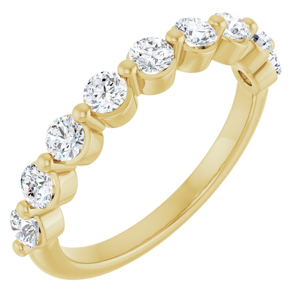 14K Yellow Gold 5/8 CTW Lab-Grown Diamond Anniversary Band