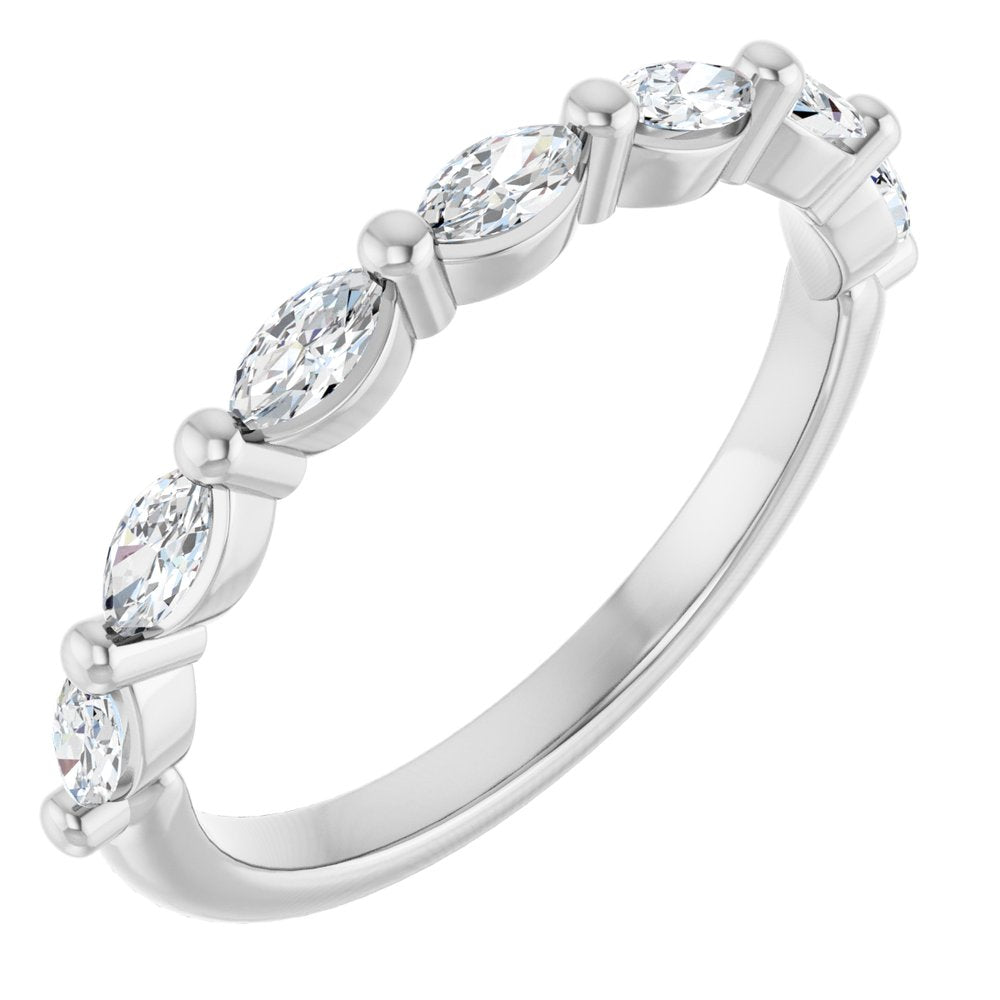 14K White Gold 3/8 CTW Lab-Grown Diamond Anniversary Band