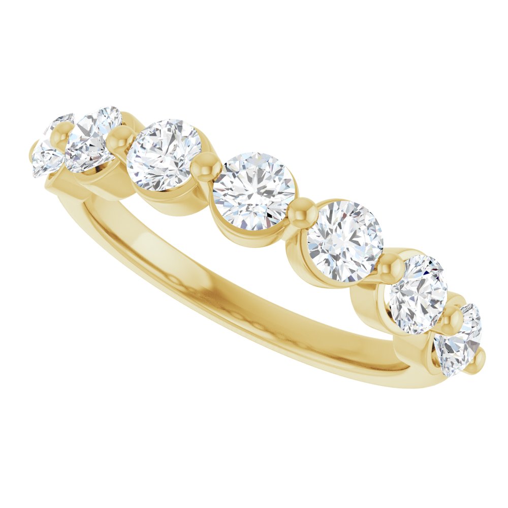 14K Yellow Gold 1 1/8 CTW Lab-Grown Diamond Anniversary Band