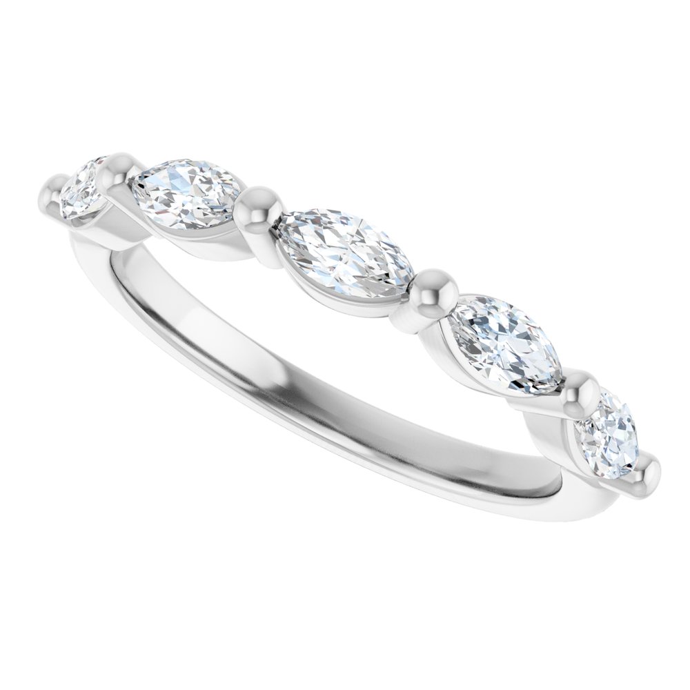 14K White Gold 5/8 CTW Lab-Grown Diamond Anniversary Band