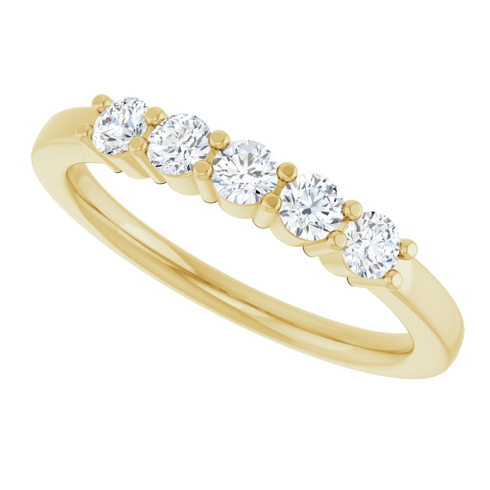 14K Yellow Gold 1/3 CTW Lab-Grown Diamond Anniversary Band