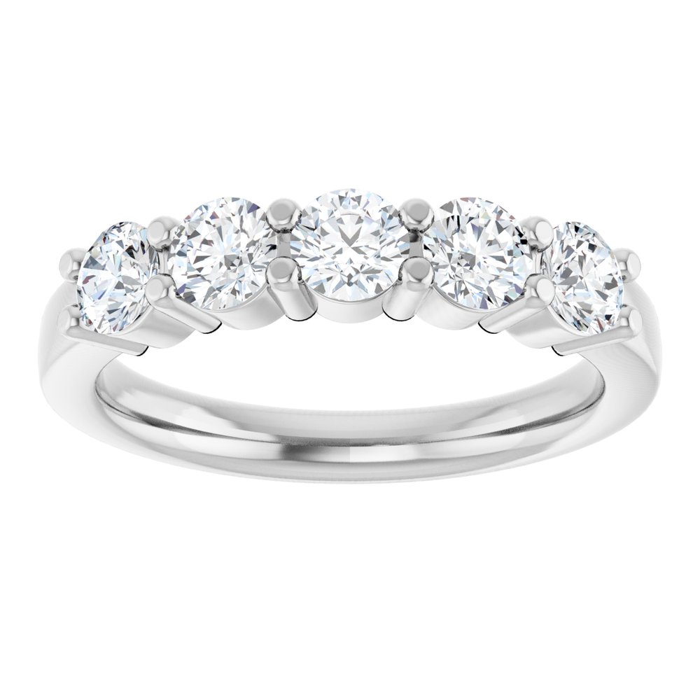 14K White Gold 1 CTW Lab-Grown Diamond Anniversary Band