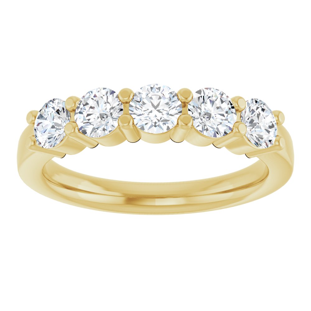14K Yellow Gold 1 CTW Lab-Grown Diamond Anniversary Band