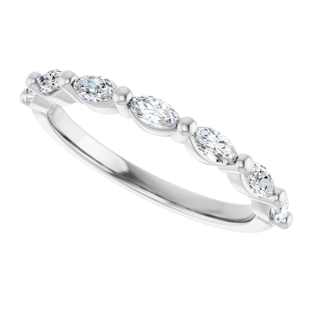 14K White Gold 3/8 CTW Lab-Grown Diamond Anniversary Band