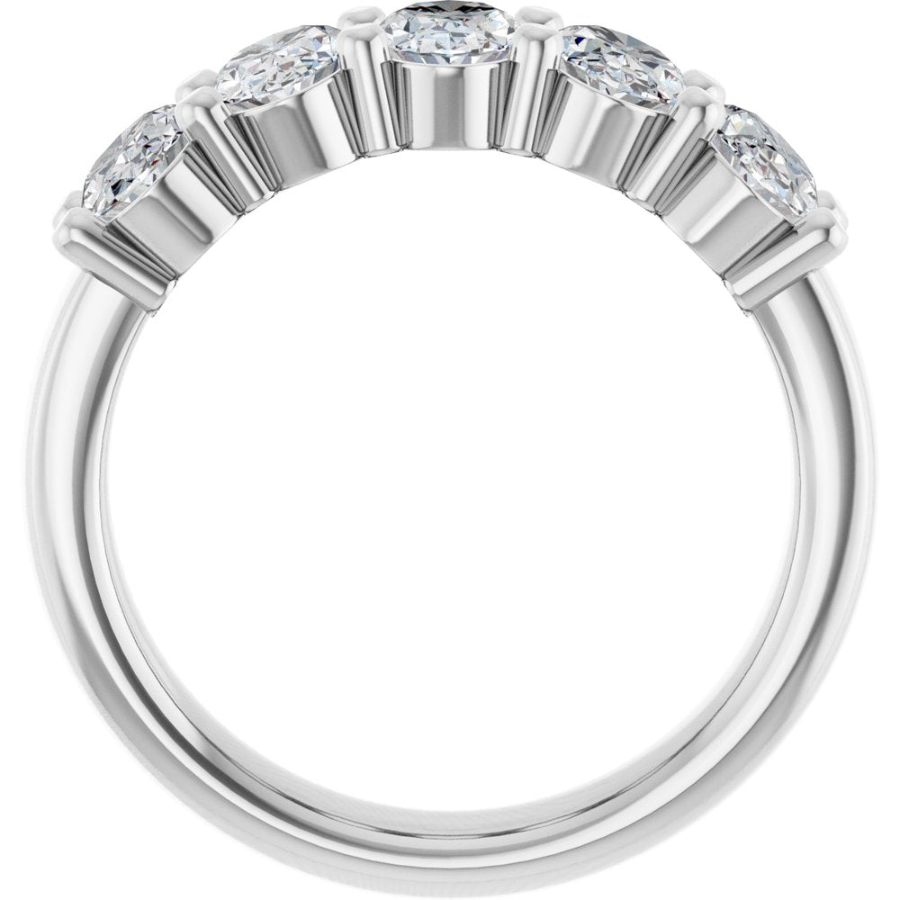 14K White Gold 2 CTW Lab-Grown Diamond Anniversary Band
