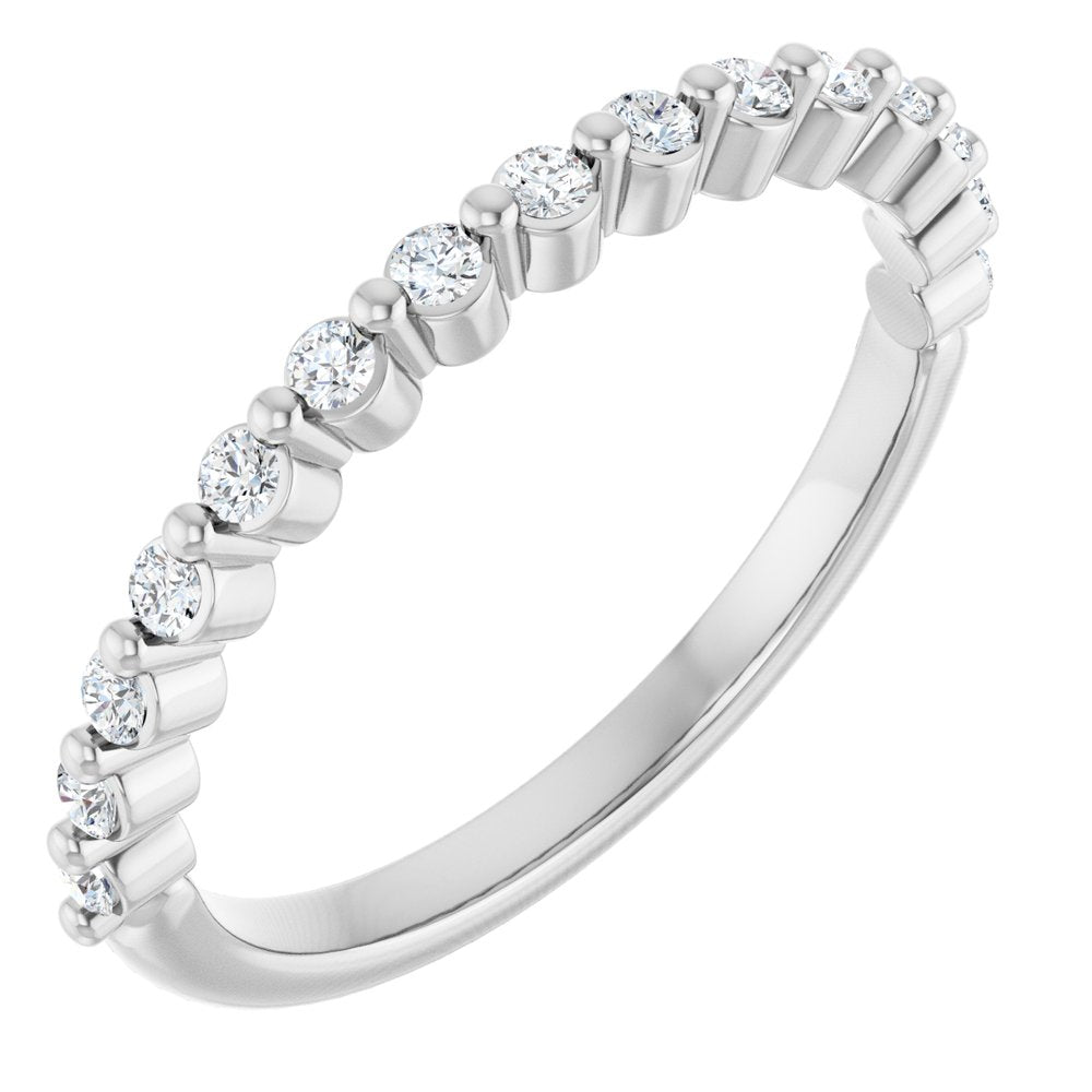 14K White Gold 1/5 CTW Lab-Grown Diamond Anniversary Band