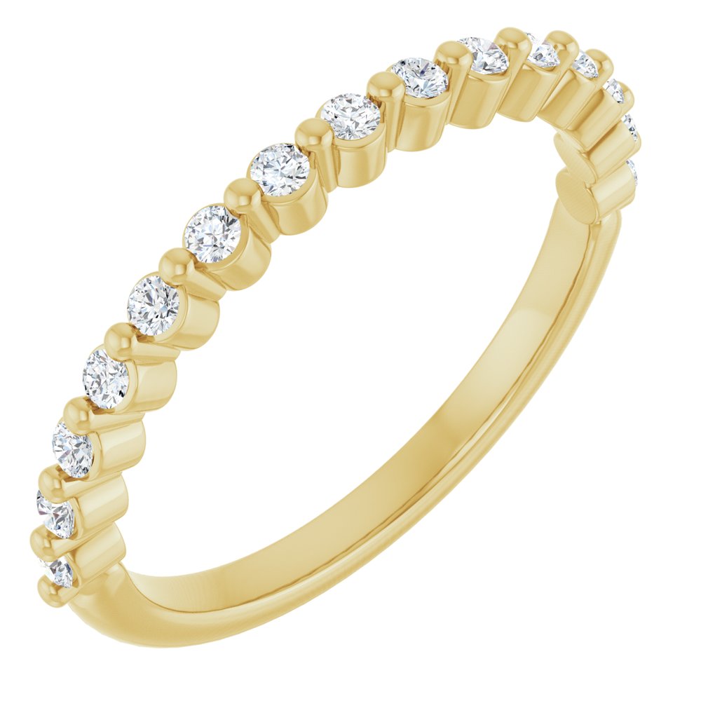 14K Yellow Gold 1/5 CTW Lab-Grown Diamond Anniversary Band