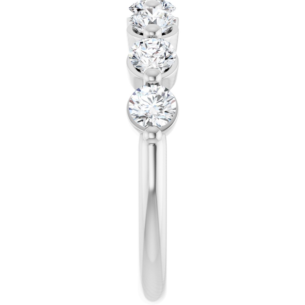 14K White Gold 1 CTW Natural Diamond Anniversary Band