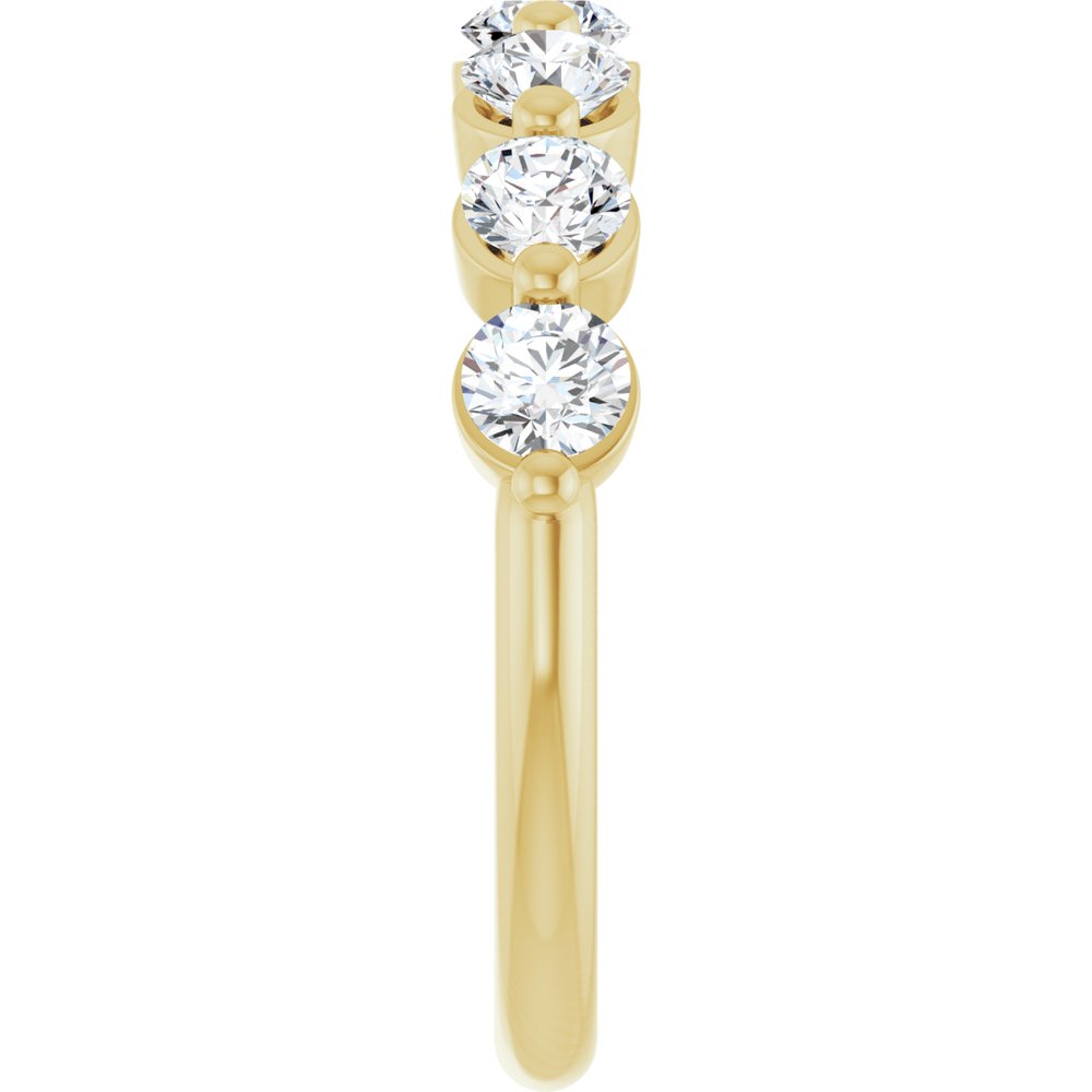 14K Yellow Gold 1 1/8 CTW Lab-Grown Diamond Anniversary Band