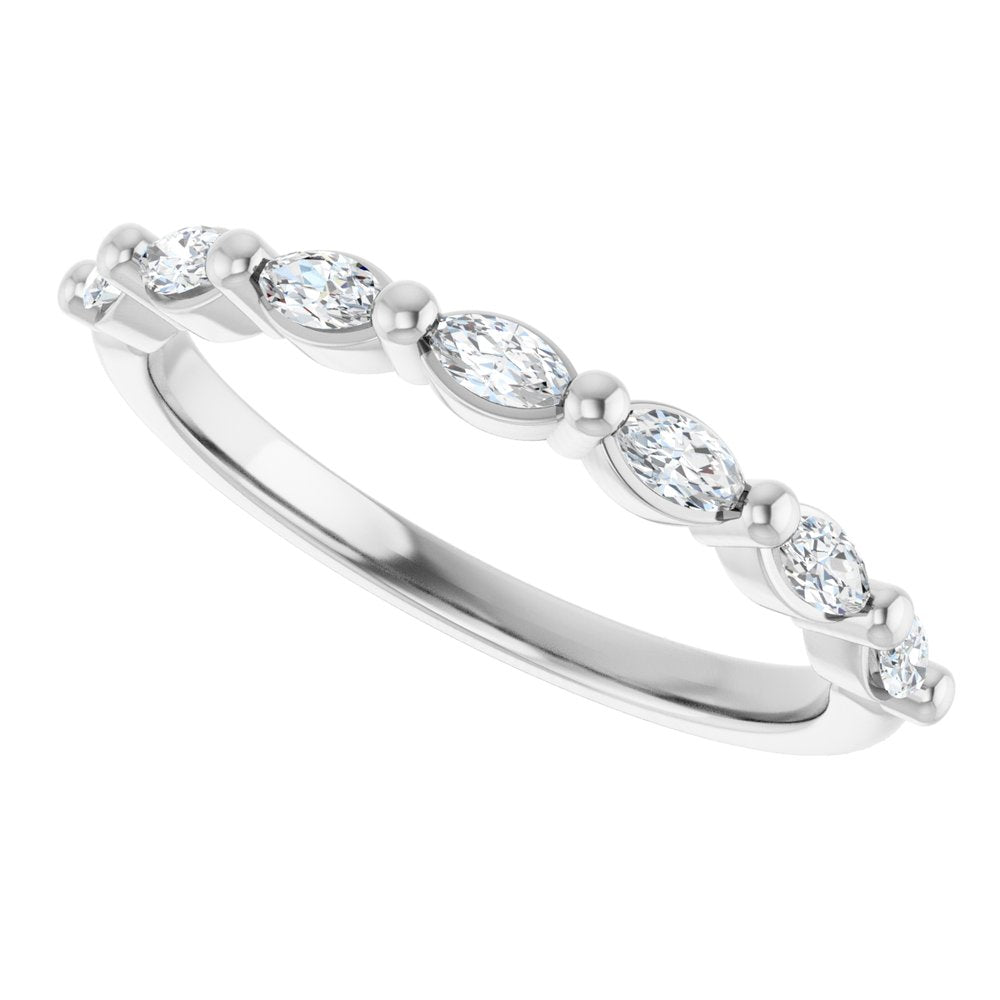 14K White Gold 1/3 CTW Natural Diamond Anniversary Band