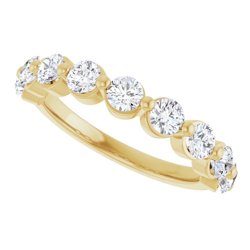 14K Yellow Gold 1 CTW Lab-Grown Diamond Anniversary Band