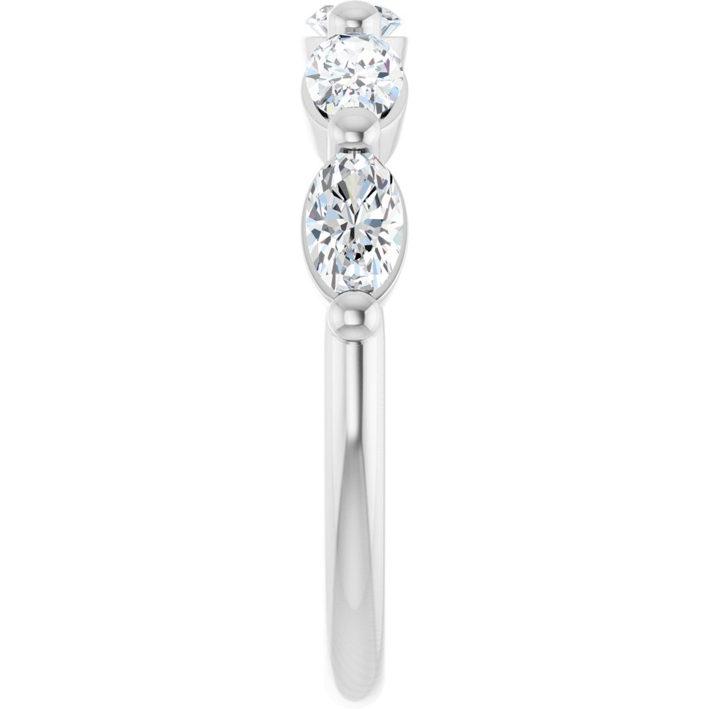 14K White Gold 9/10 CTW Lab-Grown Diamond Anniversary Band