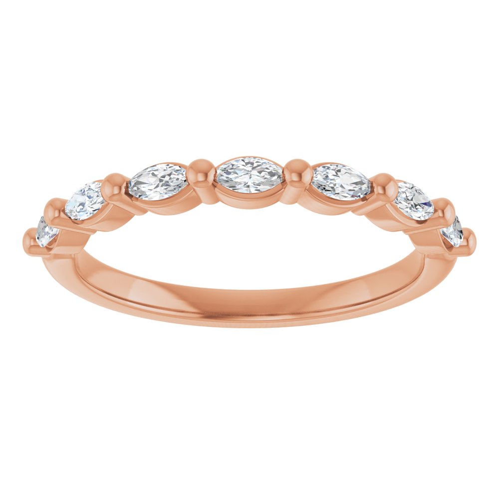 14K Rose Gold 1/3 CTW Natural Diamond Anniversary Band
