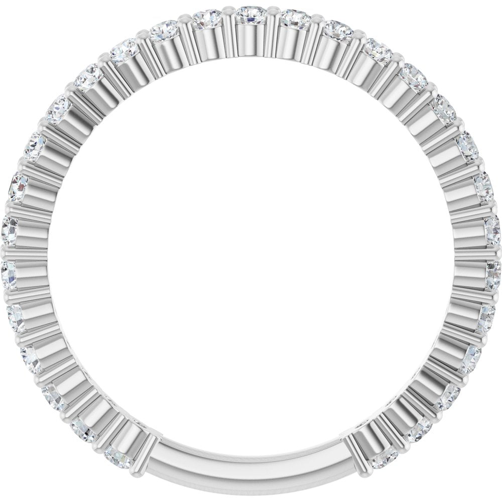 14K White 1/2 CTW Natural Diamond Anniversary Band