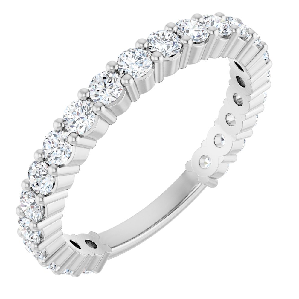 14K White Gold 1 CTW Lab-Grown Diamond Anniversary Band