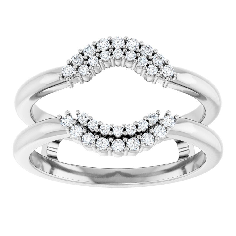 Platinum 1/6 CTW Natural Diamond Ring Guard