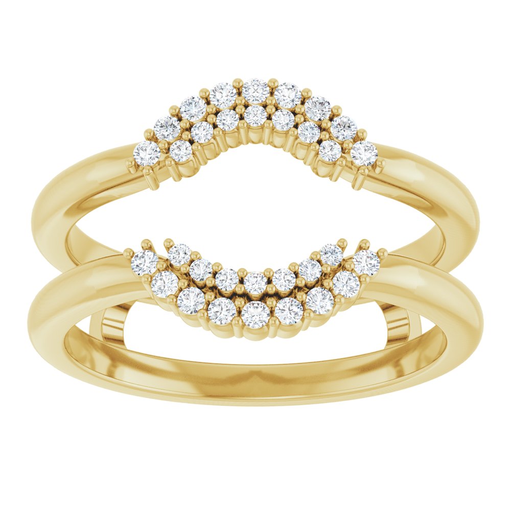 14K Yellow Gold 1/5 CTW Lab-Grown Diamond Ring Guard