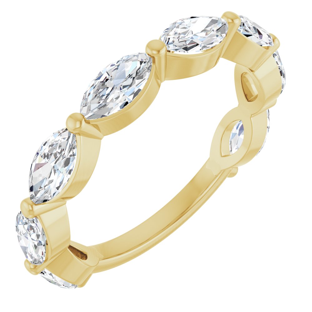14K Yellow Gold 2 CTW Lab-Grown Diamond Anniversary Band