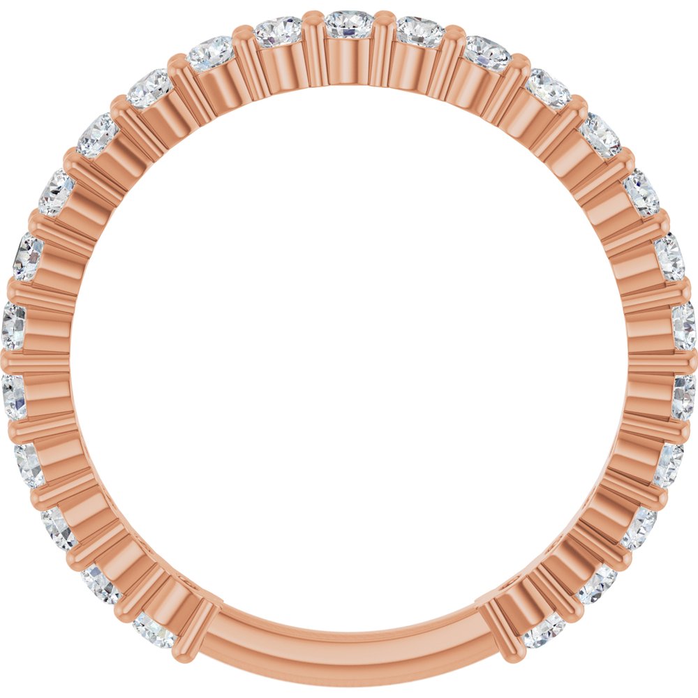 14K Rose Gold 3/4 CTW Natural Diamond Anniversary Band