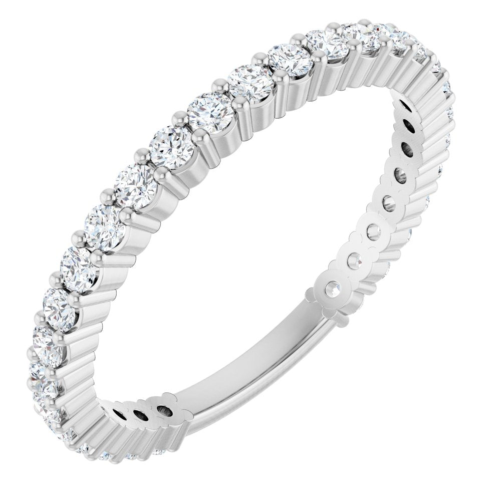 14K White Gold 1/2 CTW Natural Diamond Anniversary Band