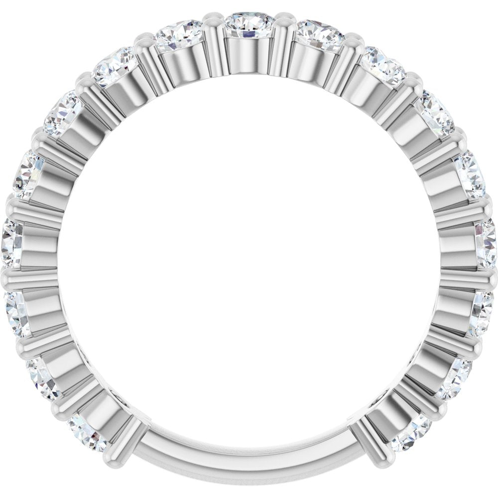 14K White 1 1/2 CTW Natural Diamond Anniversary Band