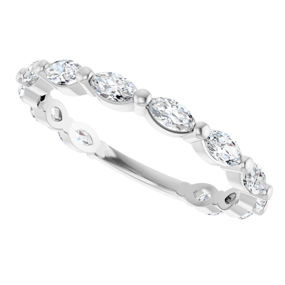 14K White Gold 3/4 CTW Lab-Grown Diamond Anniversary Band
