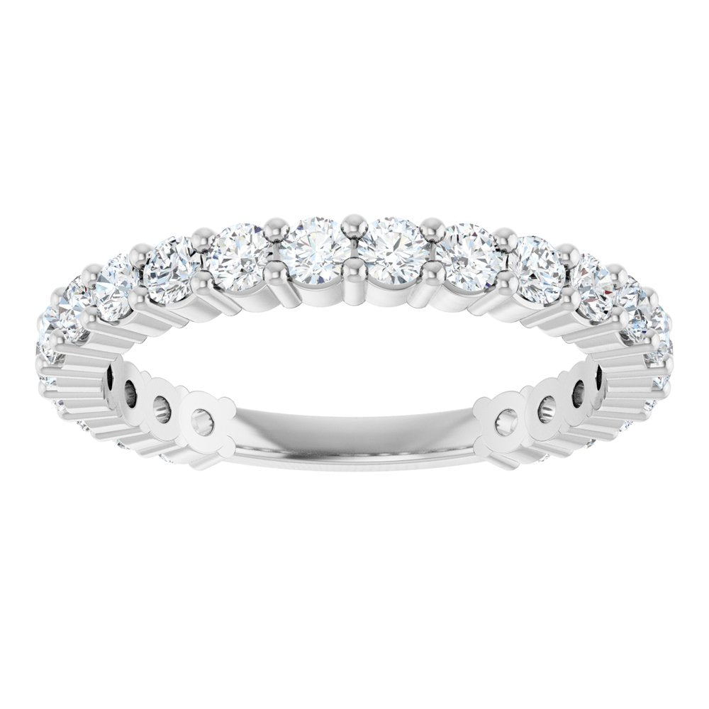 14K White Gold 1 CTW Lab-Grown Diamond Anniversary Band