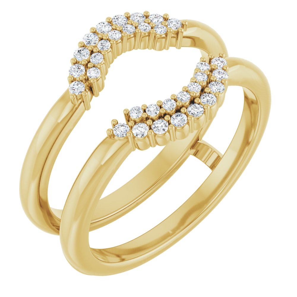 14K Yellow Gold 1/5 CTW Lab-Grown Diamond Ring Guard