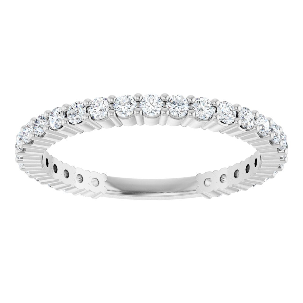 14K White Gold 1/2 CTW Natural Diamond Anniversary Band