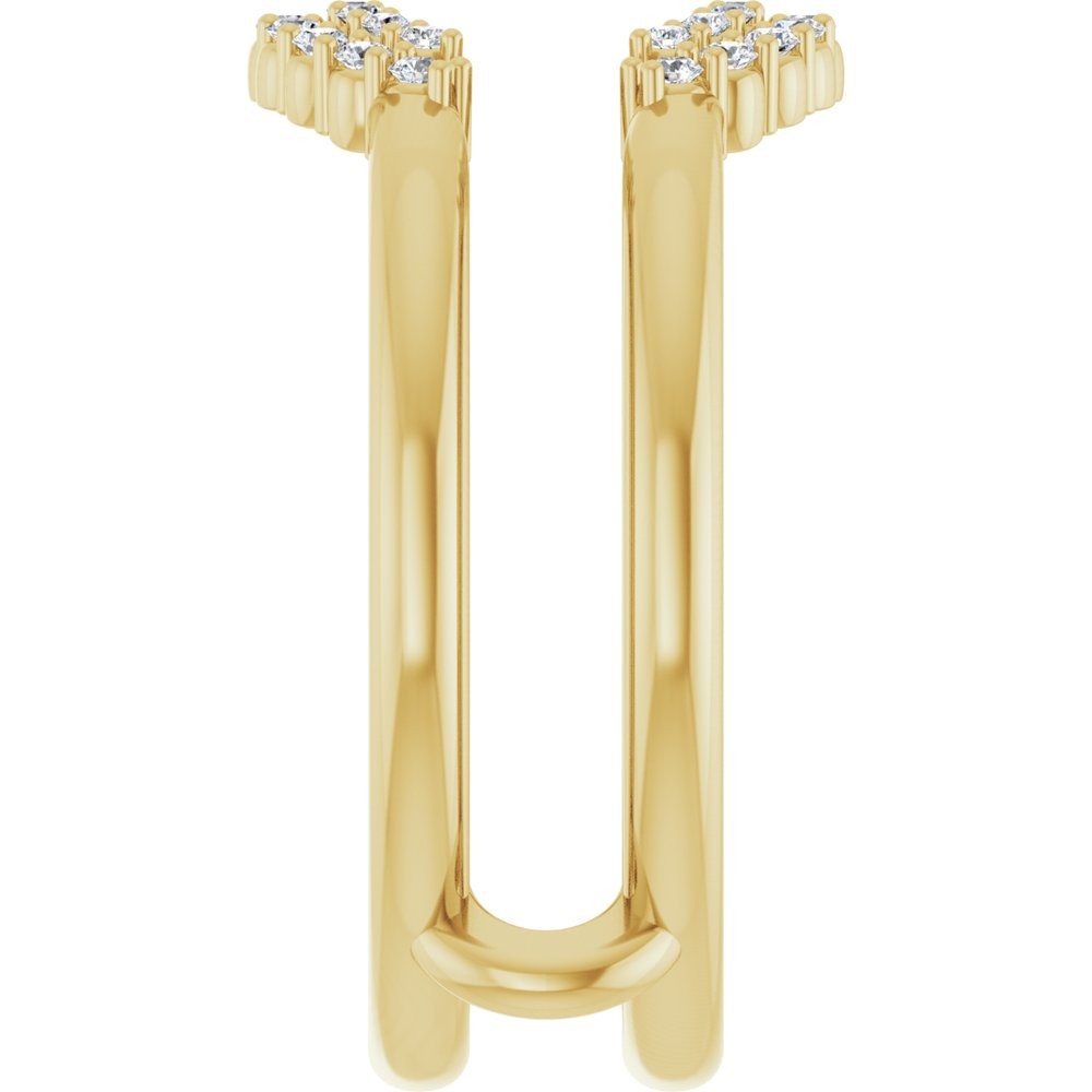 14K Yellow Gold 1/5 CTW Lab-Grown Diamond Ring Guard