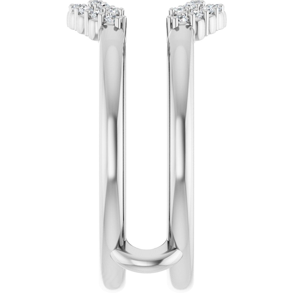Platinum 1/6 CTW Natural Diamond Ring Guard