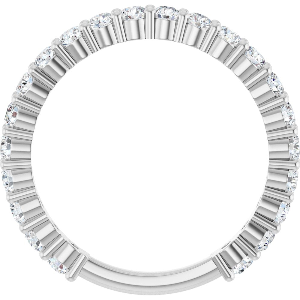 14K White Gold 1 CTW Lab-Grown Diamond Anniversary Band