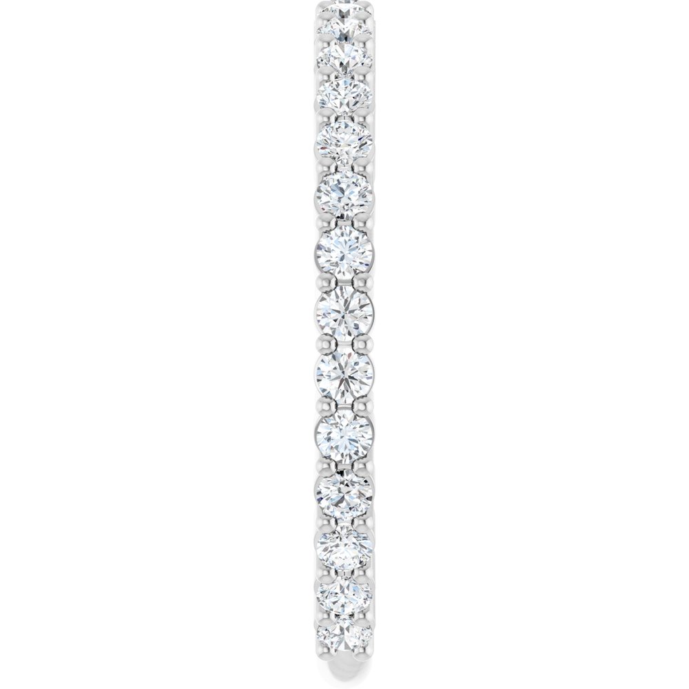 14K White Gold 1/2 CTW Natural Diamond Anniversary Band