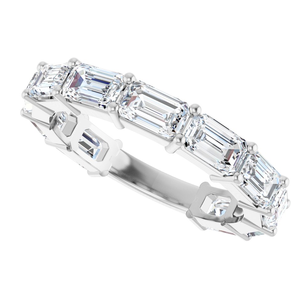 14K White Gold 3 3/8 CTW Lab-Grown Diamond Anniversary Band