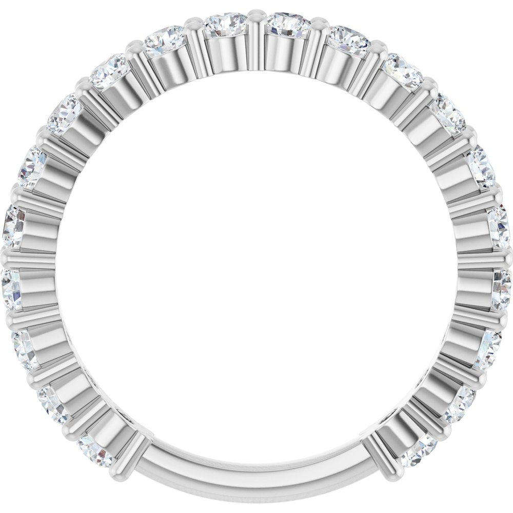 14K White 1 1/5 CTW Natural Diamond Anniversary Band