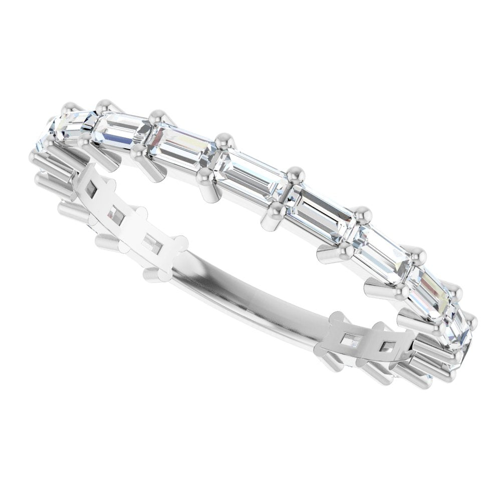 14K White Gold 3/4 CTW Natural Diamond Anniversary Band