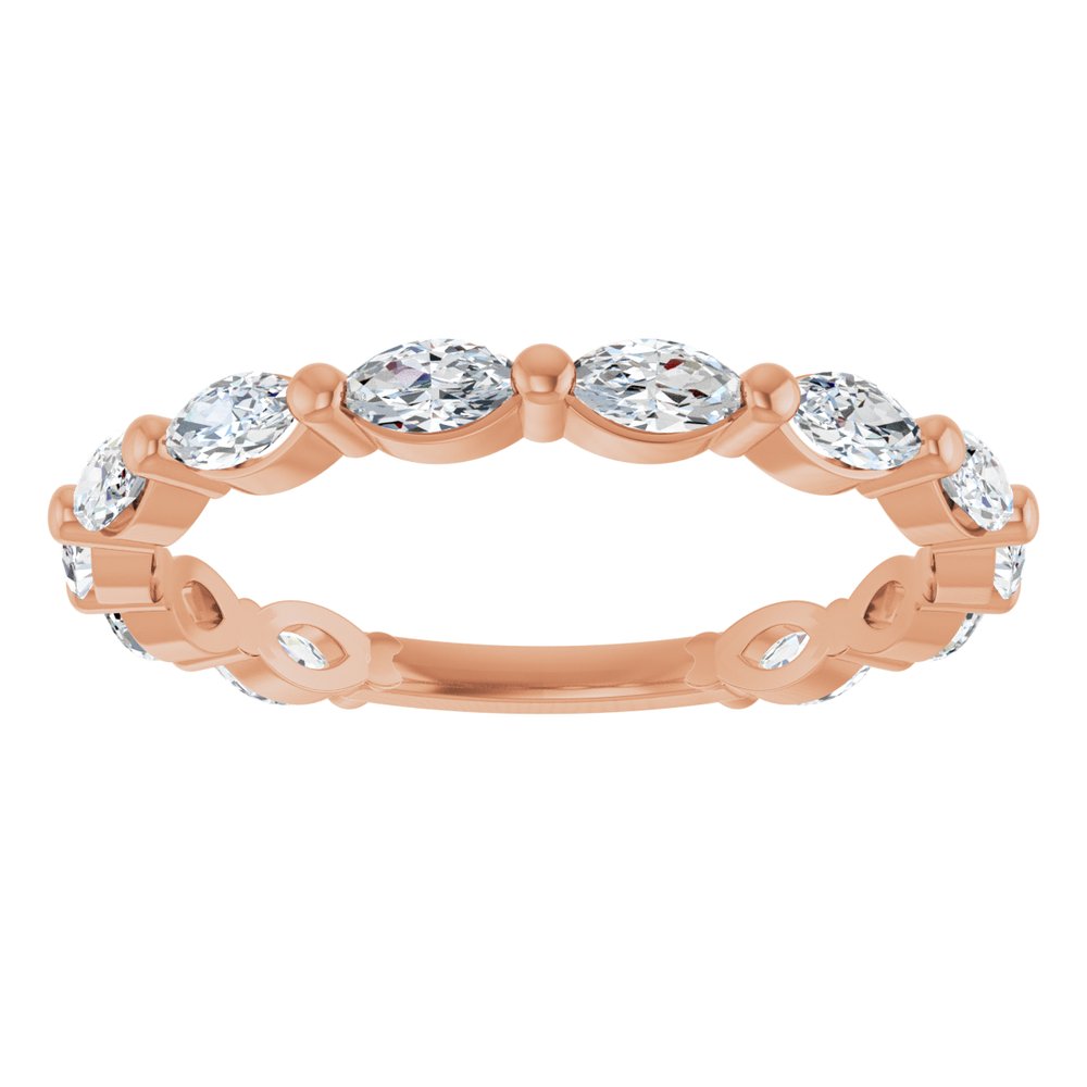 14K Rose Gold 7/8 CTW Natural Diamond Anniversary Band