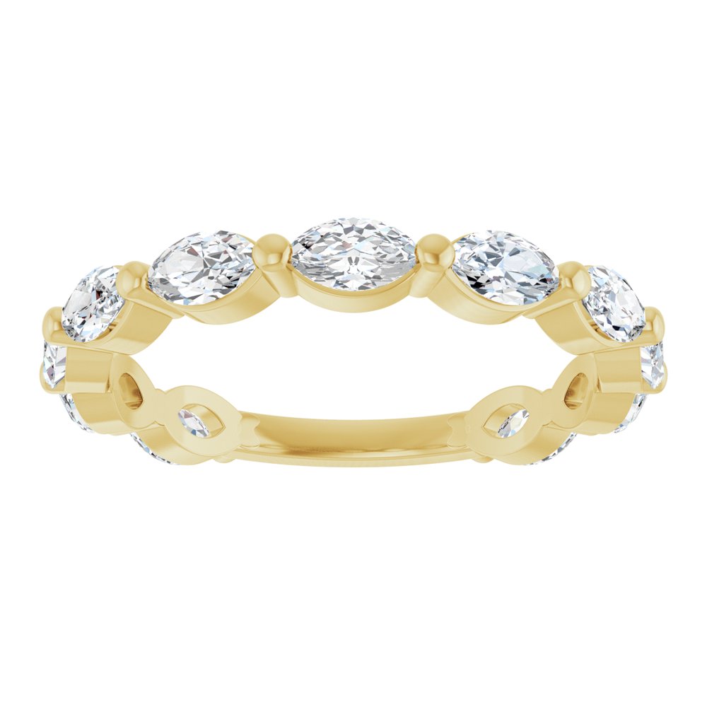 14K Yellow Gold 1 1/5 CTW Lab-Grown Diamond Anniversary Band