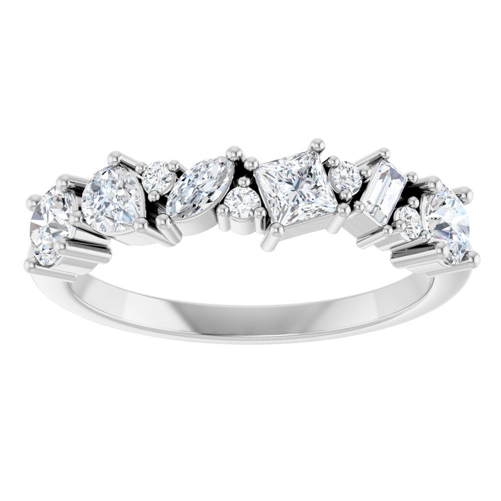 14K White 7/8 CTW Lab-Grown Diamond Anniversary Band