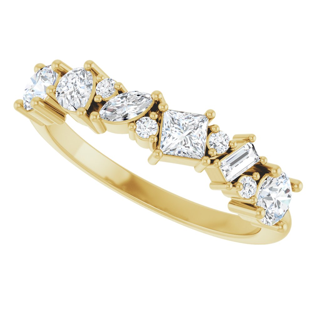 14K Yellow 7/8 CTW Lab-Grown Diamond Anniversary Band