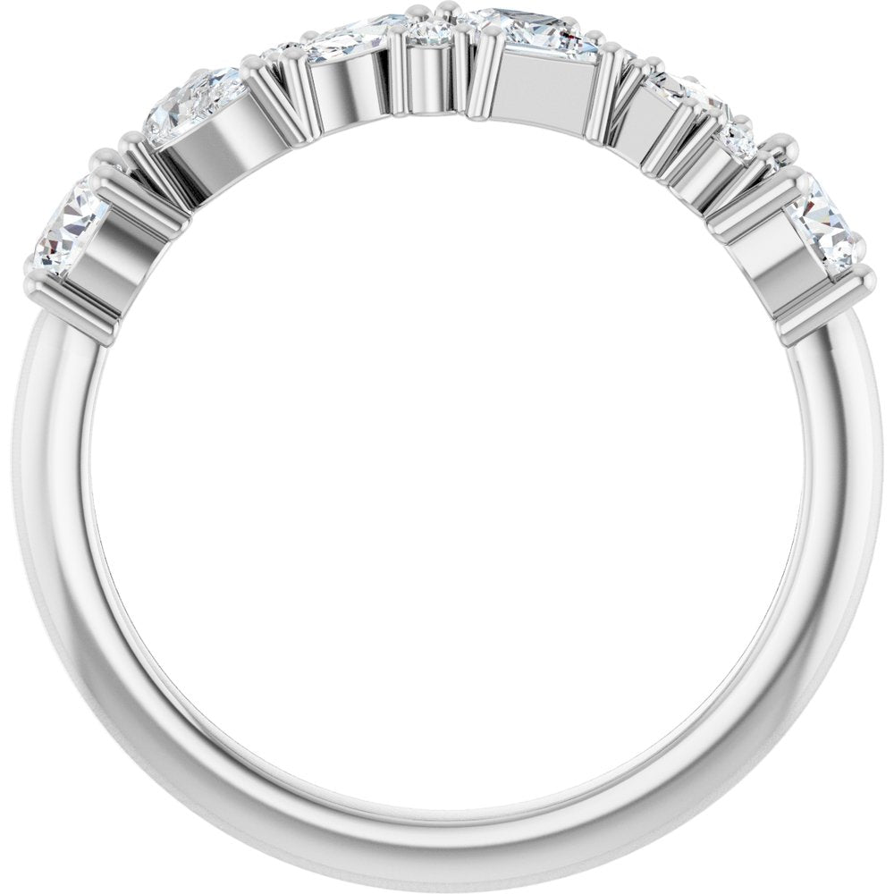 14K White 7/8 CTW Lab-Grown Diamond Anniversary Band