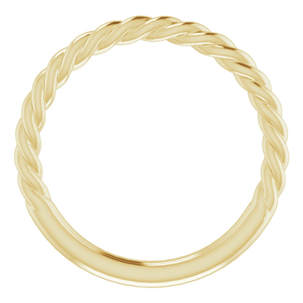 14K Yellow Gold 1.7 mm Rope Band Size 5
