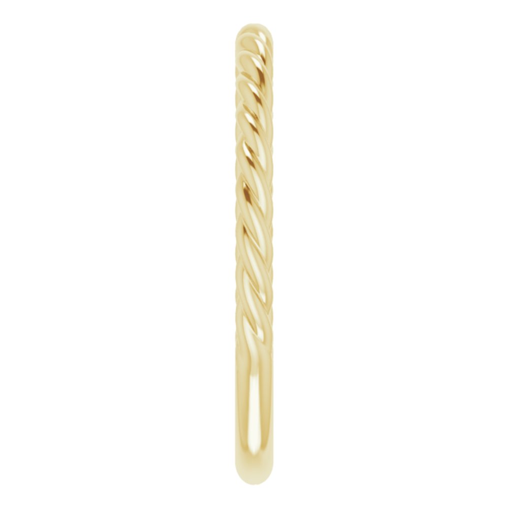 14K Yellow Gold 1.7 mm Rope Band Size 5