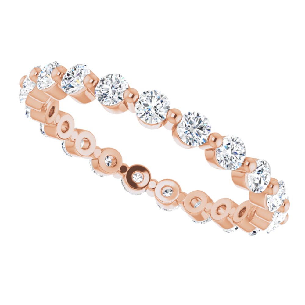 14K Rose Gold 3/4 CTW Natural Diamond Eternity Band