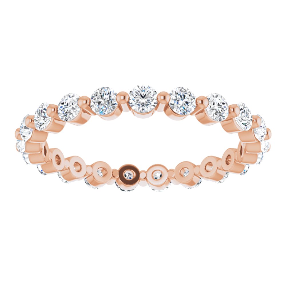 14K Rose Gold 3/4 CTW Natural Diamond Eternity Band