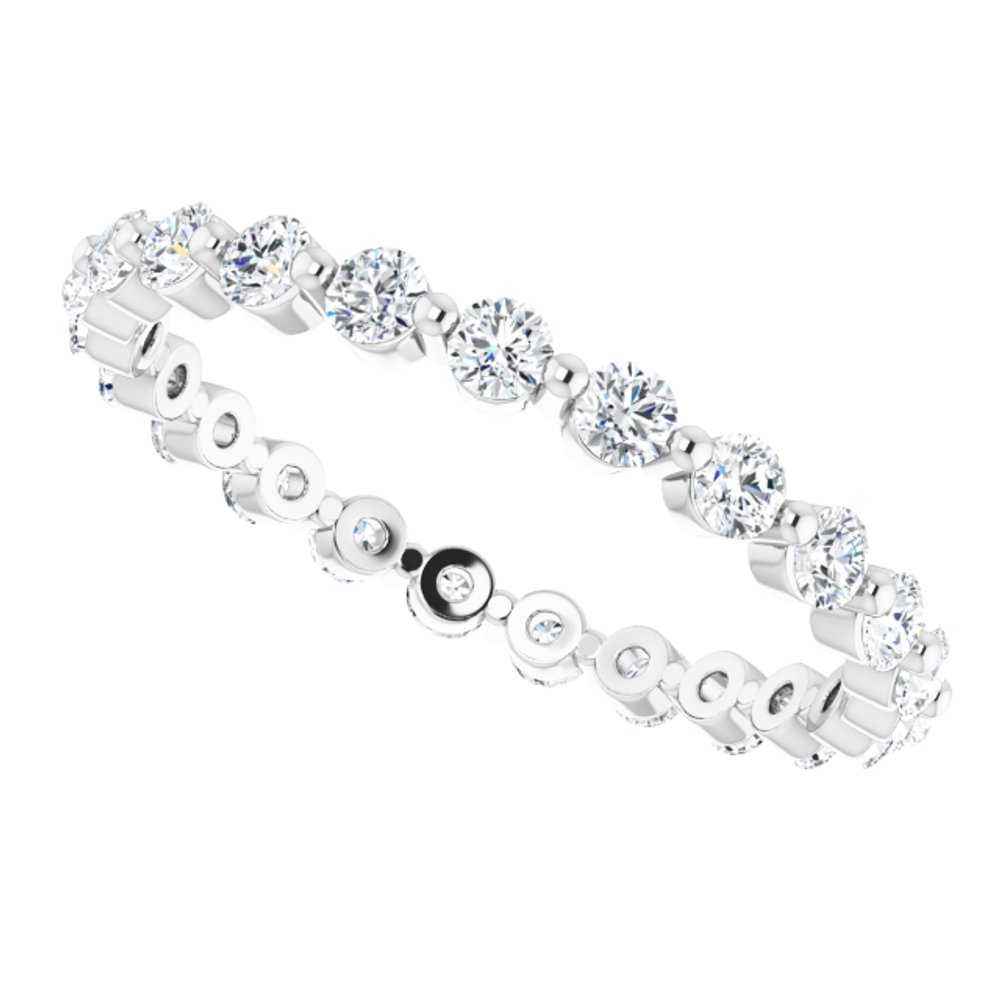 Platinum 3/4 CTW Natural Diamond Eternity Band